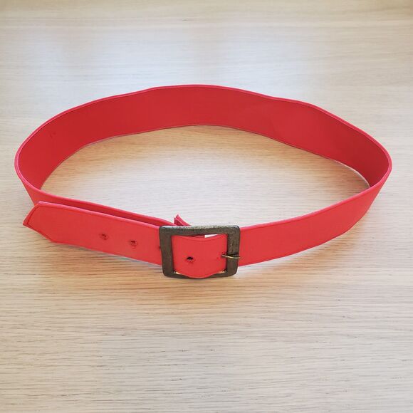 Vintage 70\'s Red Wide Cloth Belt main image 7